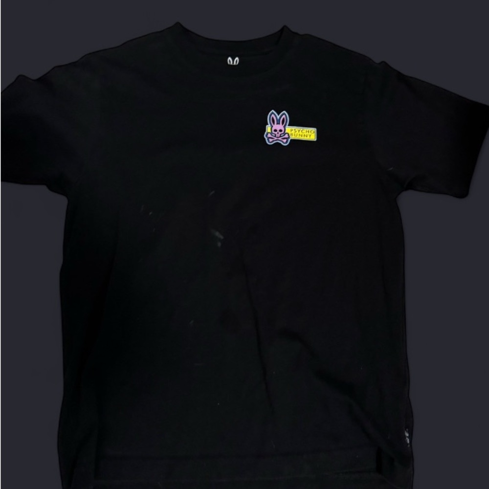 Black Psycho Bunny T-Shirt with Bunny Logo